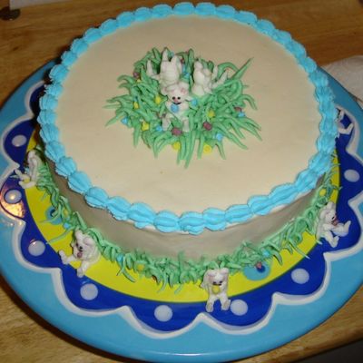 Top View Of Bunny Cake