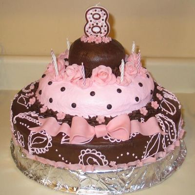 Pink And Brown Cake