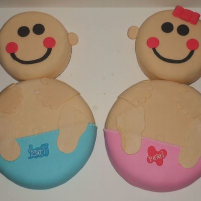 Twins Baby Shower Cake