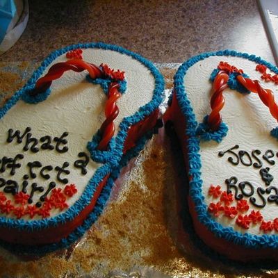 "what A Perfect Pair" Wedding Shower Cake