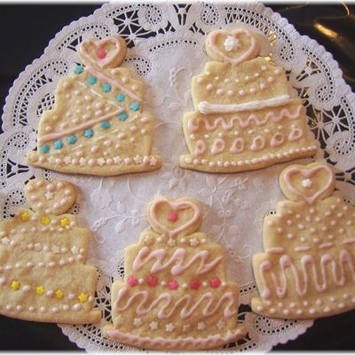 Wedding Cake Cut Out Cookies