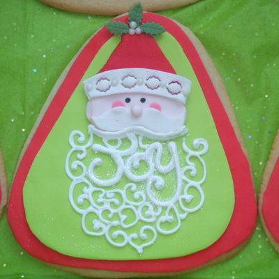 Fondant Santa Cookie