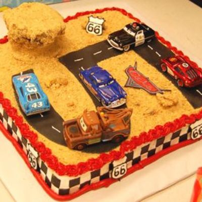 Side View Of Cars The Movie Cake