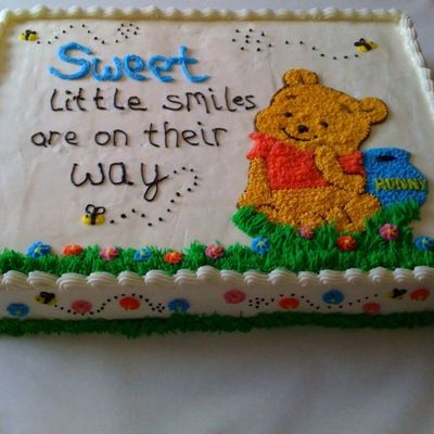 Baby Pooh Baby Shower Cake