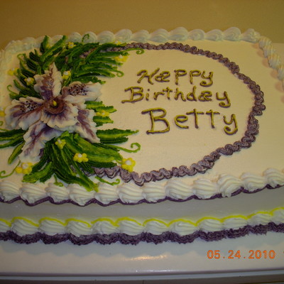 Orchid Birthday Cake