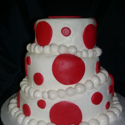 Red And White Cake