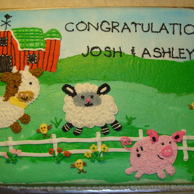 How Now Brown Cow Baby Shower Cake