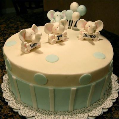 1St Birthday Elephant Cake