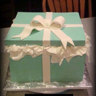 Tiffany Box Bridal Shower Cake