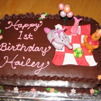 Pooh Birthday Cake
