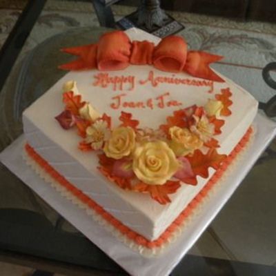 Fall Anniversary Cake