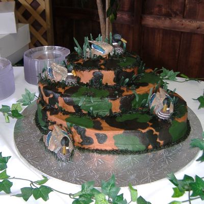 Mallard Duck Camo Grooms Cake