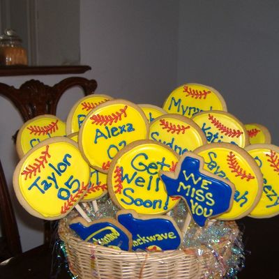 Softball Cookie Bouquet