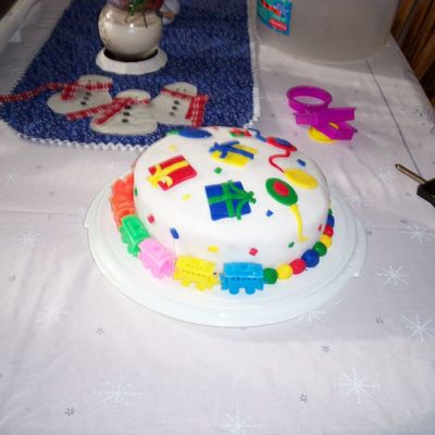 First Fondant Cake For My Husband And Dad's Birthday
