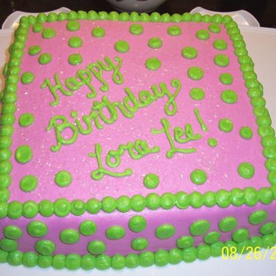 Pink And Green Polka Dots