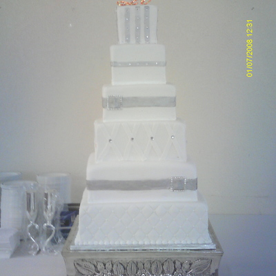 Square Wedding Cake