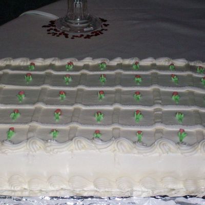 Sheetcake With Fondant Roses
