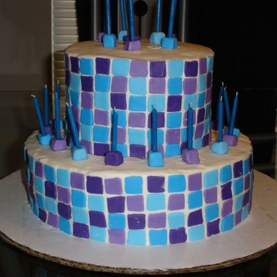 Mosaic Purple And Blue