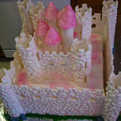 Top View Of Castle Cake