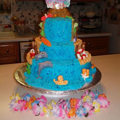 Vbs Cake-Outrigger Island