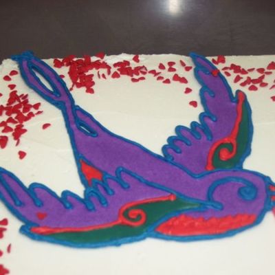 Sparrow On Wedding Cake