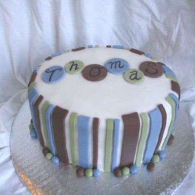 Striped Shower Cake