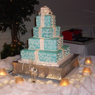 Tiffany Blue Wedding Cake