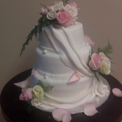 Drapery Wedding Cake