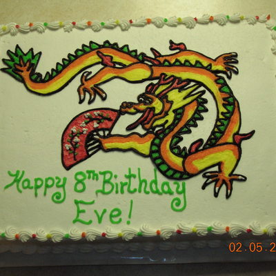 Dragon Holding A Fan