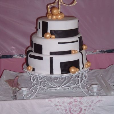Retro 50Th Wedding Anniversary Cake