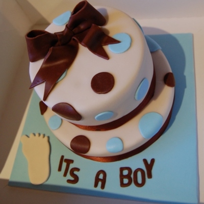 Polka Dot Baby Shower Cake