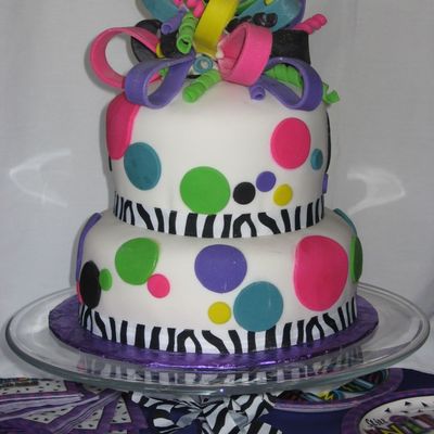 My First Fondant And Stacked Cake