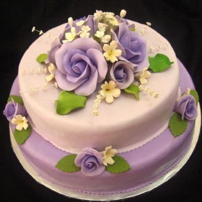 Purple Fondant Cake
