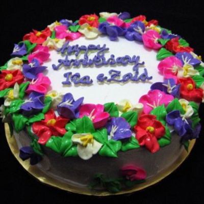 Colorful Anniversary Cake