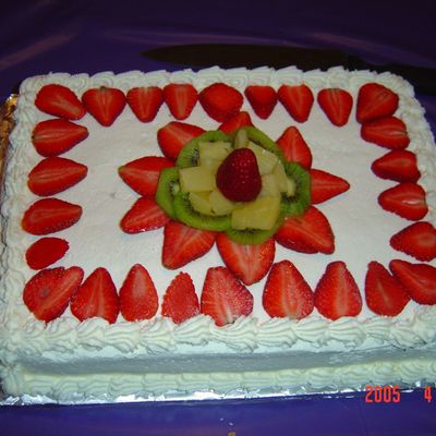 Tres Leches With Fruit Garnish