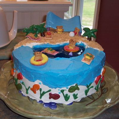 Pool Party Cake
