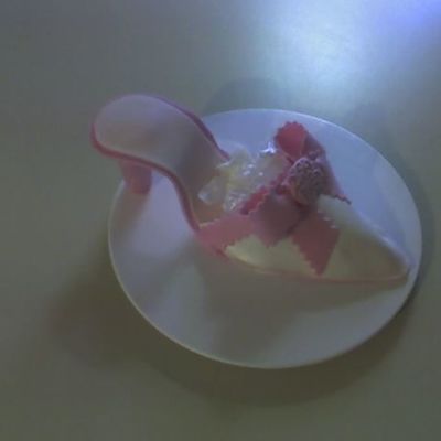 Gumpaste Pink And White Shoes