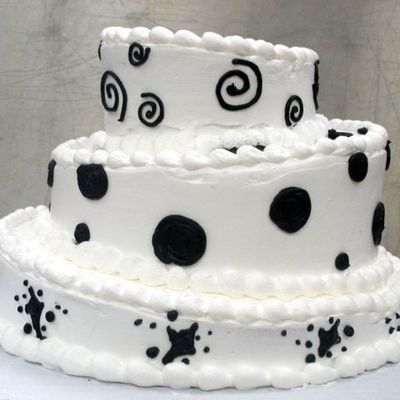Black And White Crooked Cake