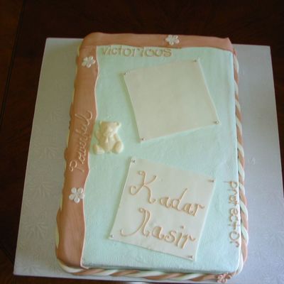 Scrapbook Shower Cake