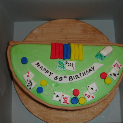 Blackjack Table Cake