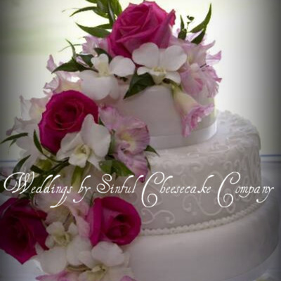 White Fondant Iced With Scrollwork