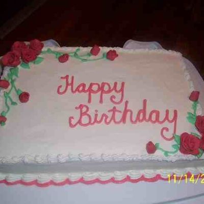 Birthday Cake With Roses