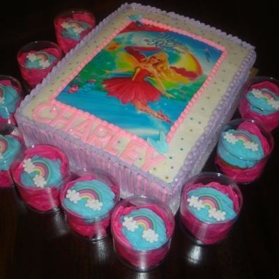 Rainbow Barbie And Rainbo Cupcakes