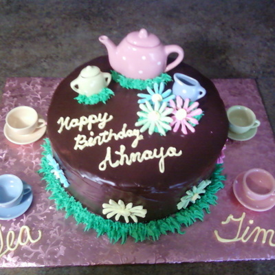 Tea Time Birthday Cake