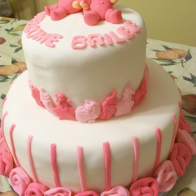 Baby Girl Shower Cake