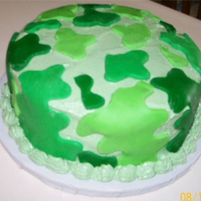 Camo/ Birthday Cake