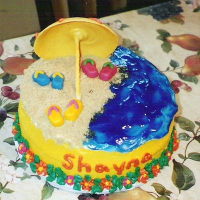 Beach Birthday Cake