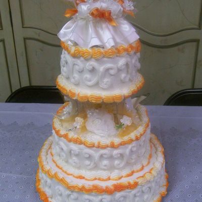 Orange Wedding Cake