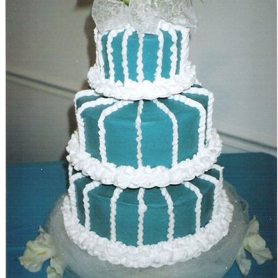 Teal Wedding Cake