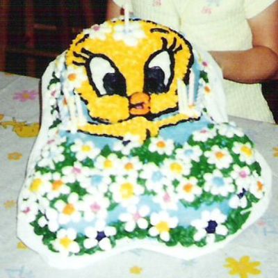 Tweety Bird In The Flowers